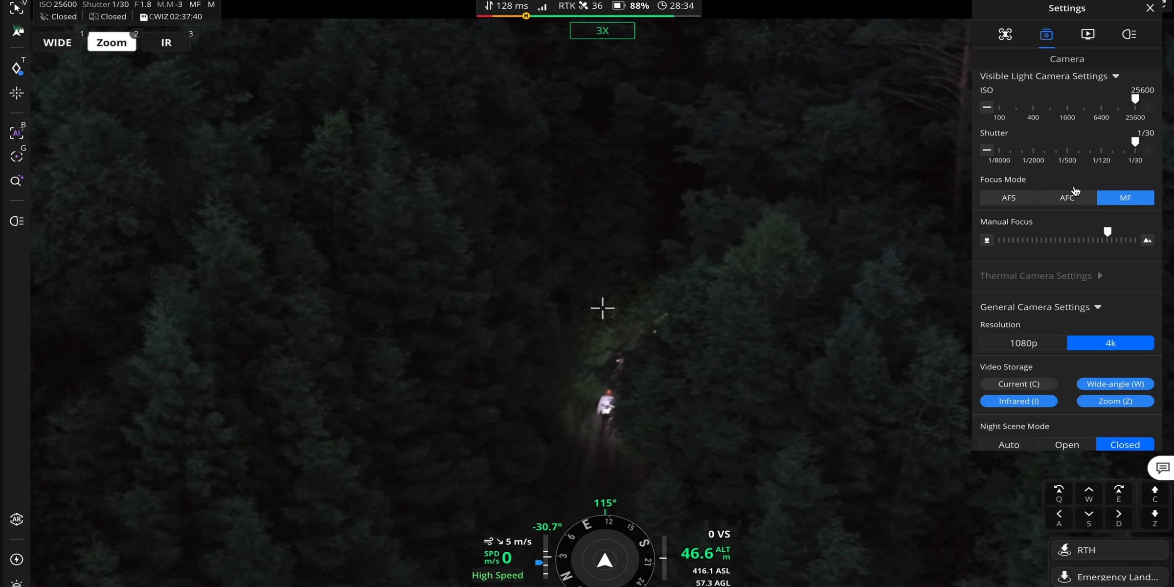 DJI Matrice 5TD gece görüntüleme örneği