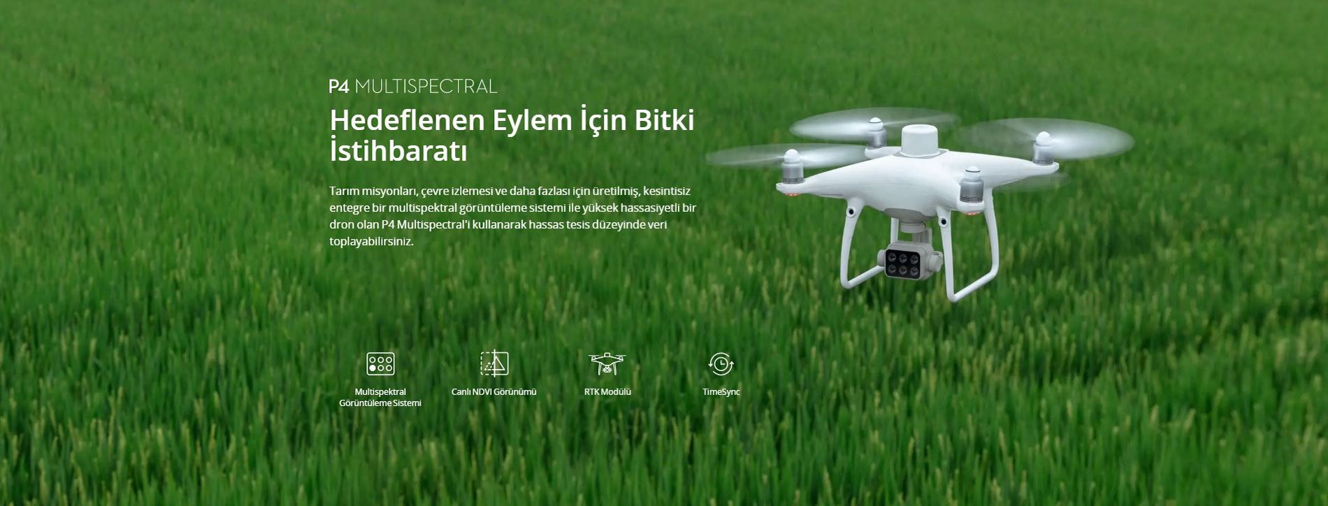 DJI Phantom 4 Multispektral Drone Seti, Bitki ve Toprak Analizi, en uygun fiyat ve taksit ile Dronmarket.com'da 