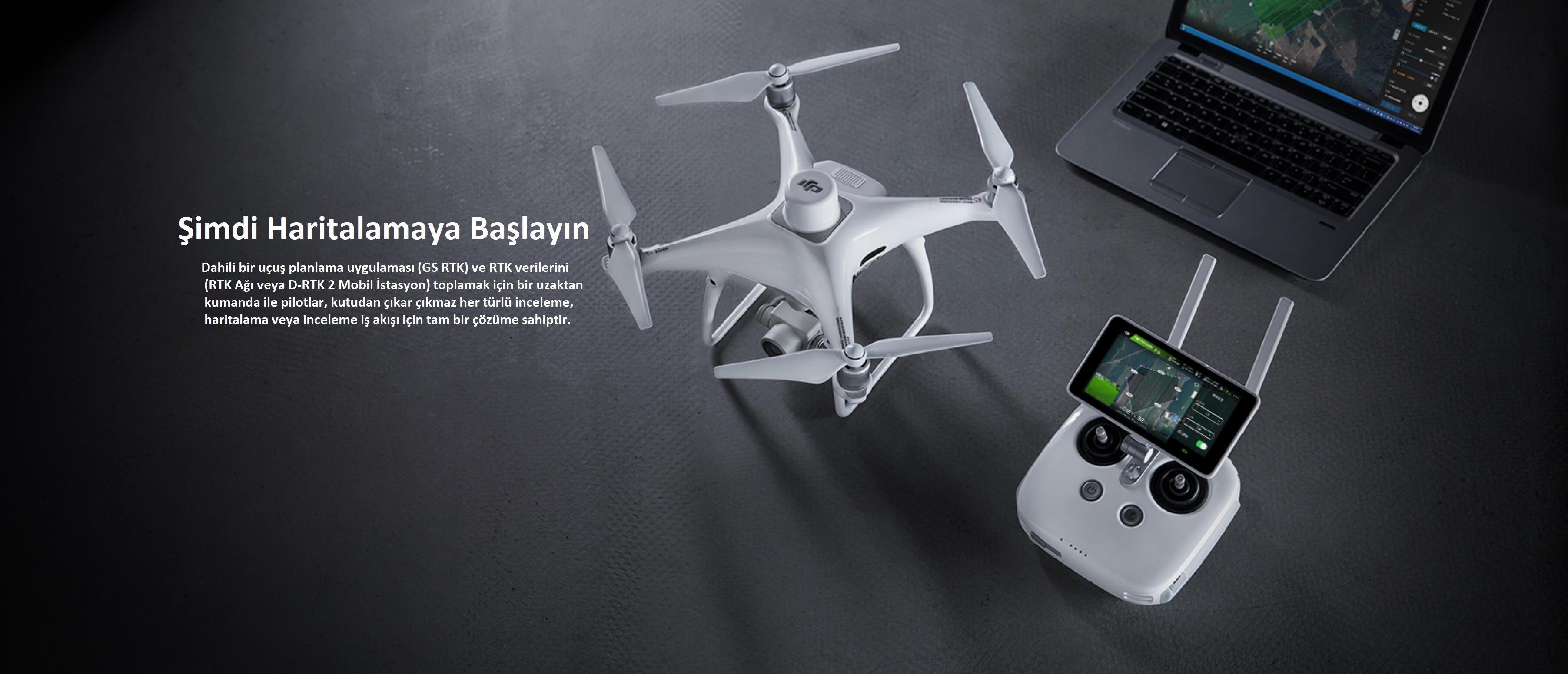 DJI Phantom 4 RTK Drone Seti + Yer İstasyonu