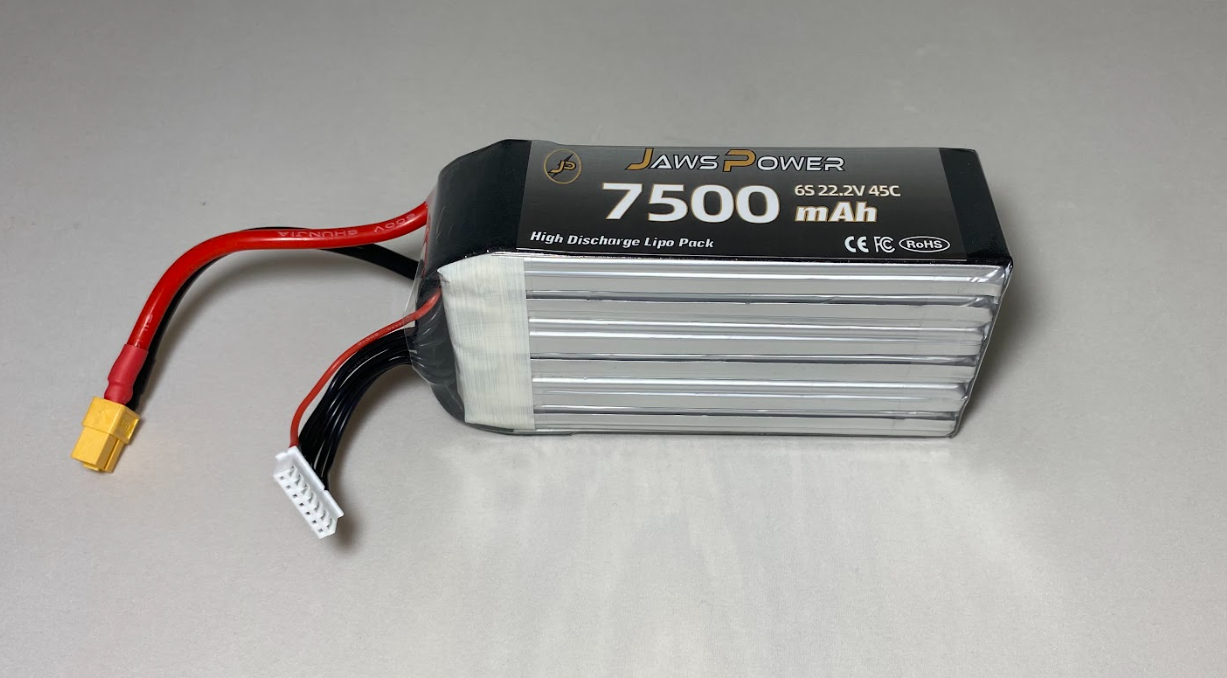JawsPower 7500 mAh 6S (45C)LiPo Drone Bataryası