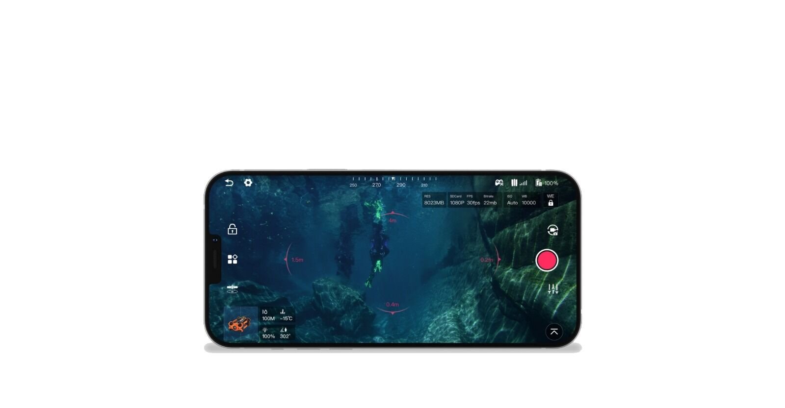Chasing Su Altı Drone - Distance Lock Sonar
