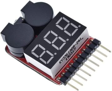 3.7-30V 1-8S Batarya Voltaj Test Cihazı ve Alçak Gerilim Buzzer Alarmı
