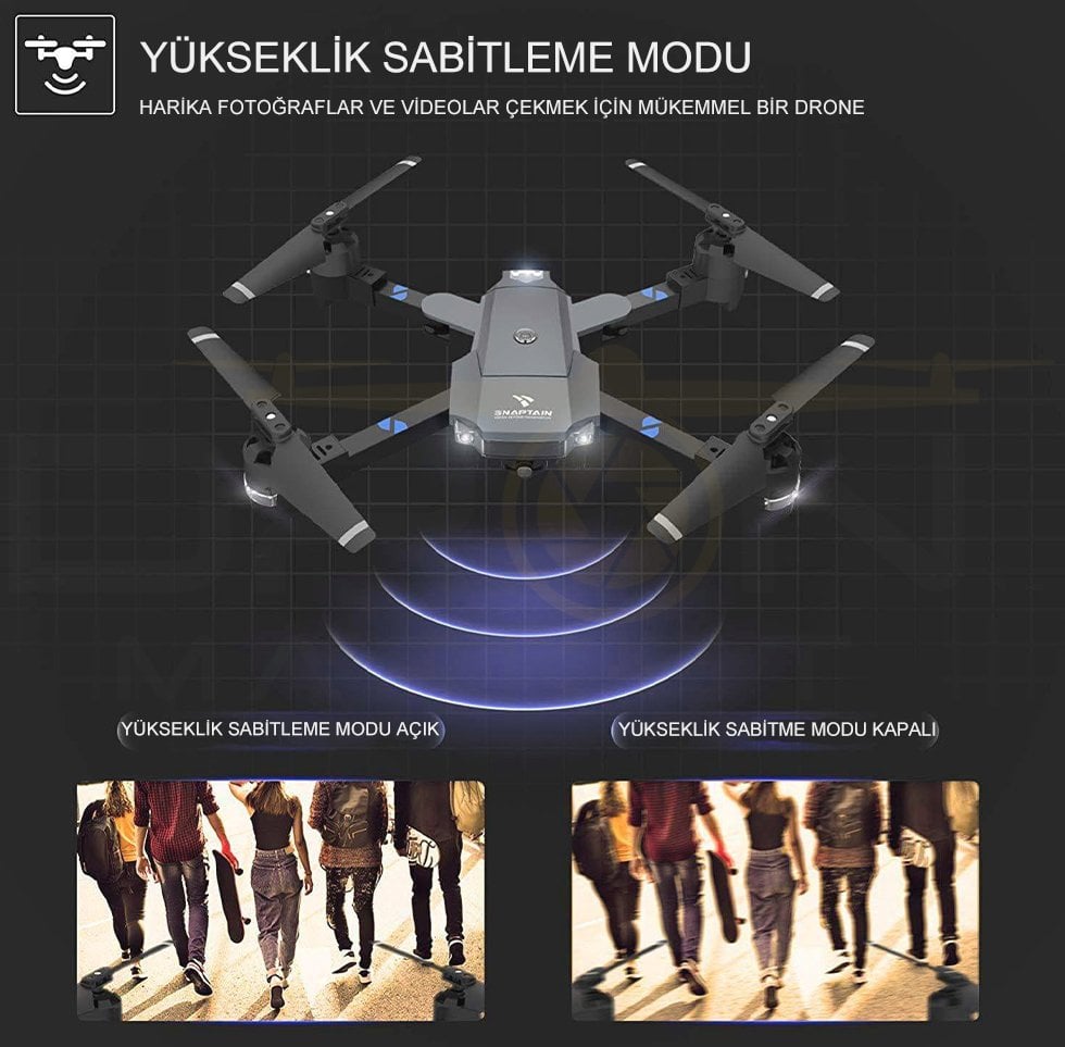 SNAPTAIN A15H 720P HD Kameralı Katlanabilir FPV Drone